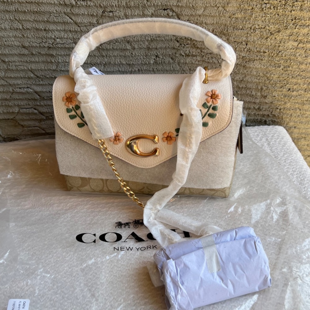 COACH GORGEOUS Tammie Bag In Signature Canvas Floral Whipstitch - Picture 6 of 12
